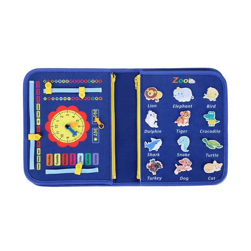 Tablero sensorial de actividades para niños pequeños, tablero ocupado Montessori, regalo de cumpleaños para niños