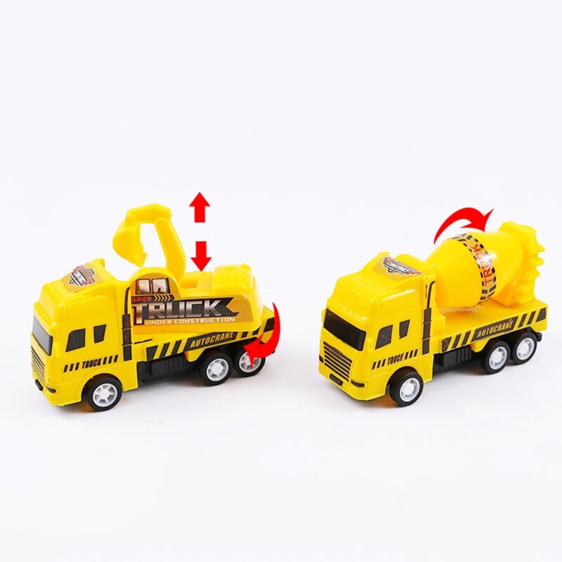 لعبة شاحنة البناء القابلة للسحب للخلف للأطفال، هدية رأس السنة الجديدة، حشوة الآلة