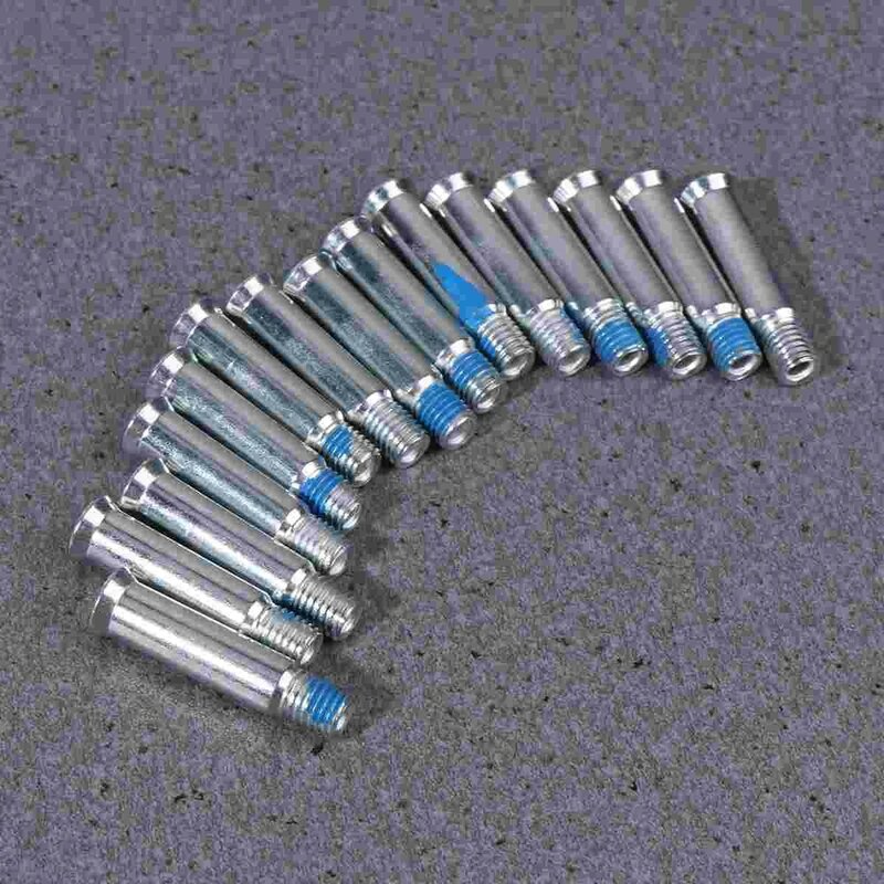 14PCS 35mm Skates Screw Nail Nuts Replacement Metal Roller Skate Axle (Silver)