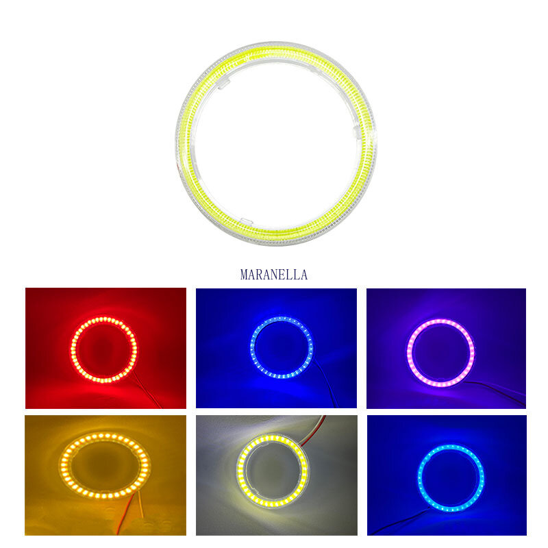 Ampoule LED COB Angel Eyes Halo Ring, antibrouillard DRL, lampe de sauna, voiture et moto, DC 12V, 60mm, 70mm, 80mm, 90mm, 95mm, 100mm, 110mm, 120mm