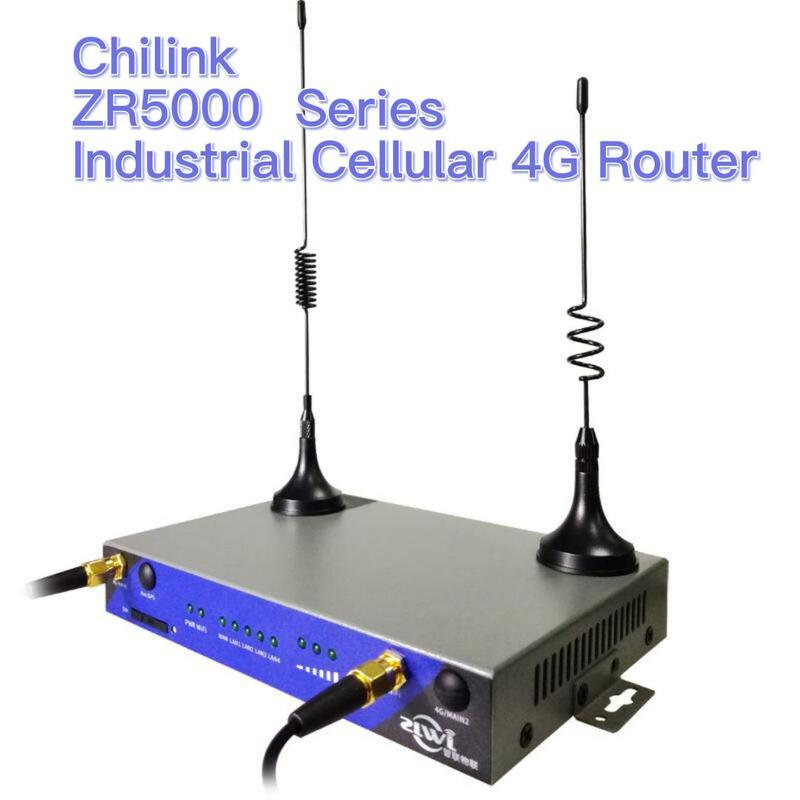 Roteador industrial do modem de chilink zr5000 m2m 3g 4g lte com portas gigabyte vpn wifi sim slot para cartão serial rs232 rs485