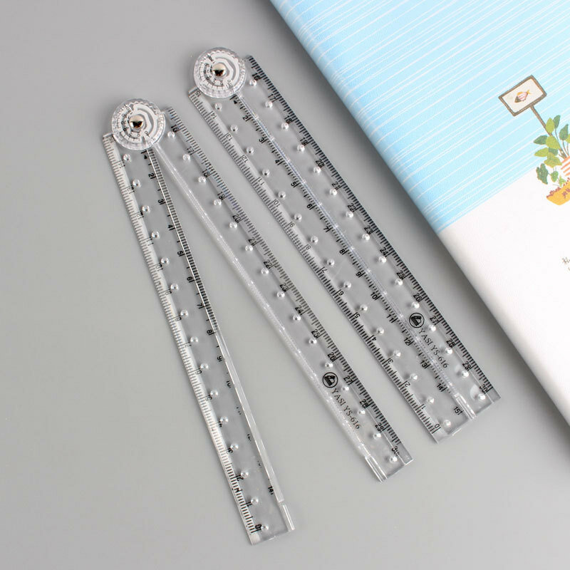 MOHAMM 1pc Folding Acrylic Ruler - Perfect for School and Office Supplies!