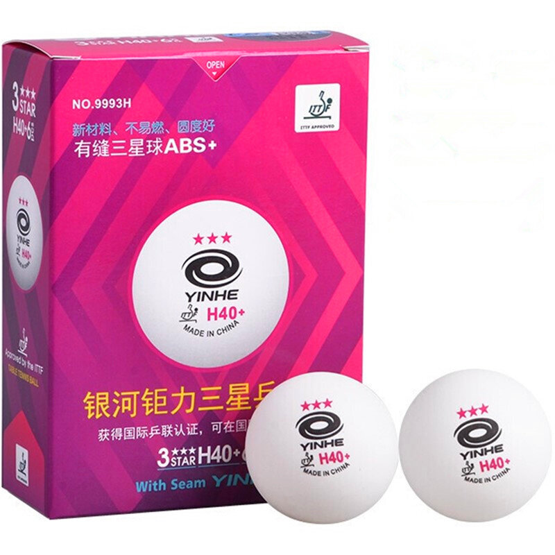 YINHE 3-Star Y40 + H40 + pelotas de tenis de mesa (3 estrellas, Material nuevo, bolas de plástico ABS con costuras de 3 estrellas)