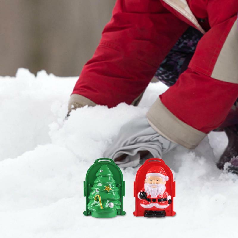 Árbol de Navidad de Moldes de Nieve Lindos en Forma de Santa Claus y Animales para Hacer Bolas de Nieve en Invierno y Jugar al Aire Libre para Niños.