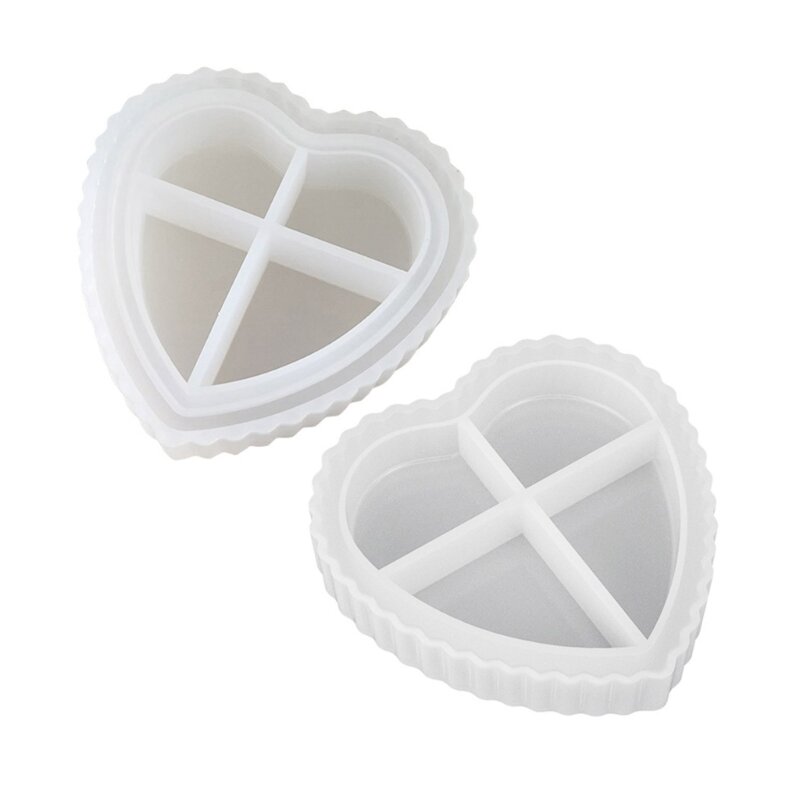 Moule en silicone 3D en forme de cœur, moule en résine xy, boîte de rangement bricolage, outil, artisanat en plâtre, fournitures exécutives, antiadhésif, R3MC, élection