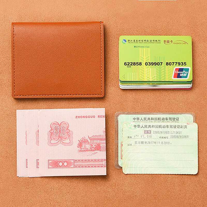 حافظة بطاقة هوية بنكية رفيعة ومدمجة ، محفظة رخصة القيادة ، حامل بطاقة بسيط مضاد للتهديم ، 1 * *