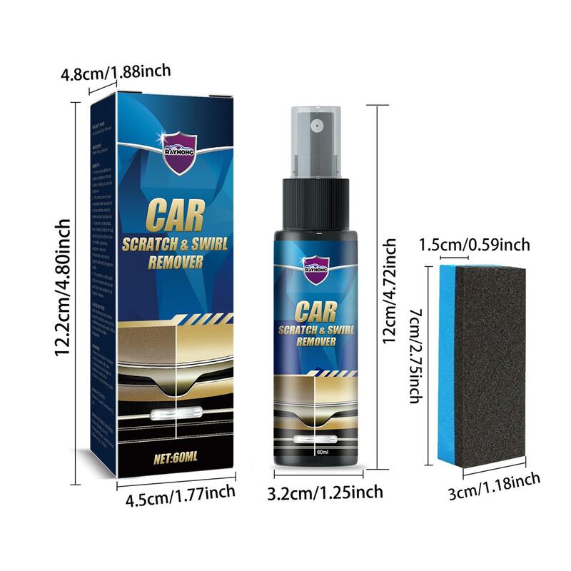 Spray de revêtement anti-rayures de voiture avec éponge, réparation de vernis, réparation automatique, détails automobiles