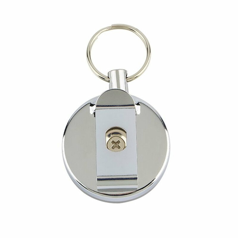 1pc Stainless Steel Tool Belt Money Retractable Key Recoil Ring Pull Chain Clip Keychain key Chain Strong Pulling Force