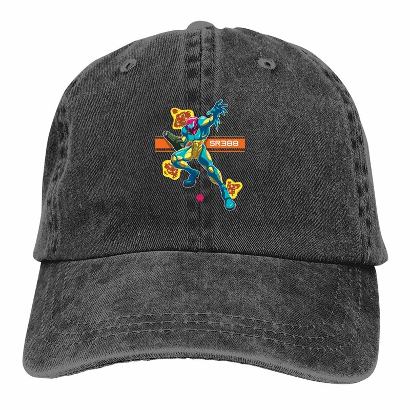 Kombinezon Fusion czapki baseballowe czapka z daszkiem Super Metroid parasol przeciwsłoneczny kowbojski czapki dla mężczyzn Trucker tata kapelusz