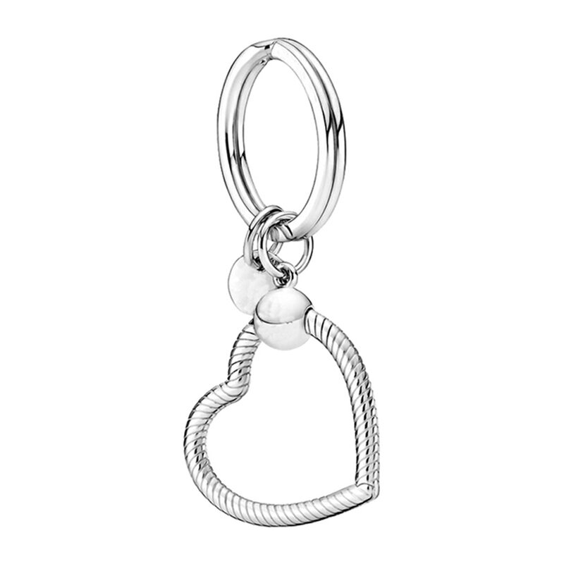 2023 New 925 Sterling Silver Jewelry Fashion Necklace Key Ring KeyChain Fit Original Pandora Charms & Pendant DIY For Women Gift