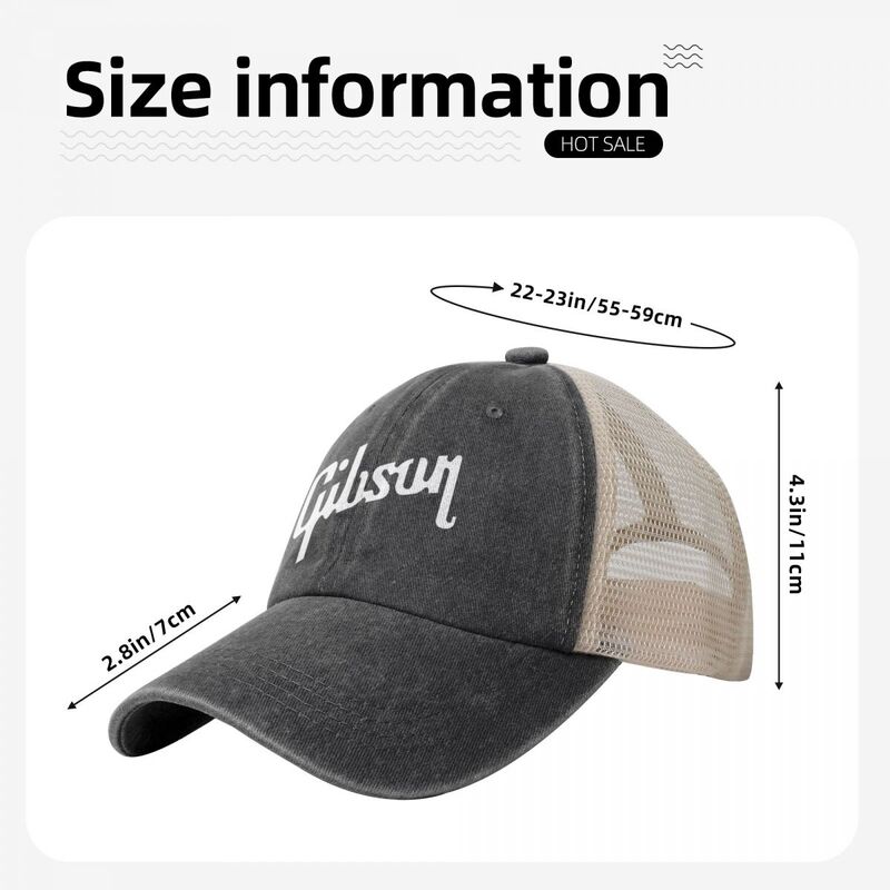 قبعة بيسبول شبكية للجنسين ، شعار جيبسون ، رعاة البقر ، الموضة
