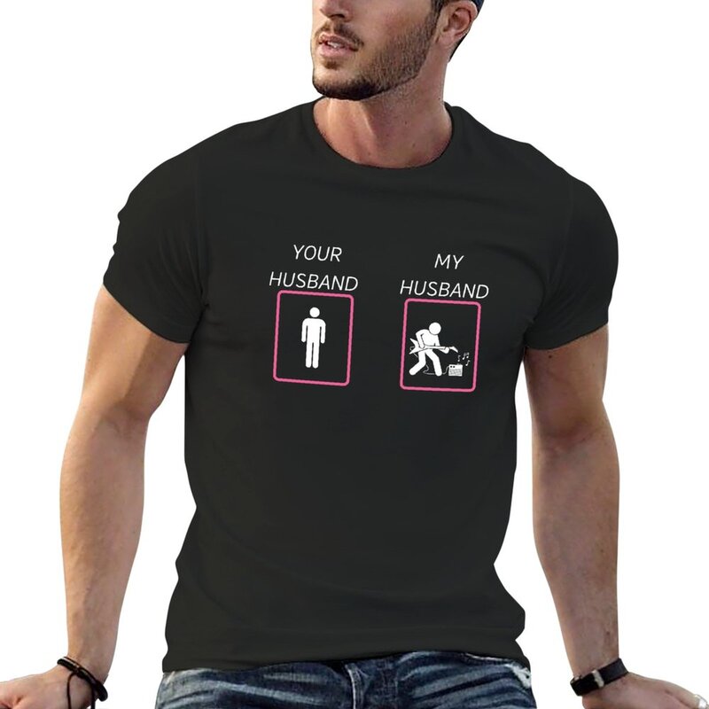 Camiseta de anime de My Husband Guitar Player para hombres, ropa de manga corta, camisetas de peso pesado, nuevo