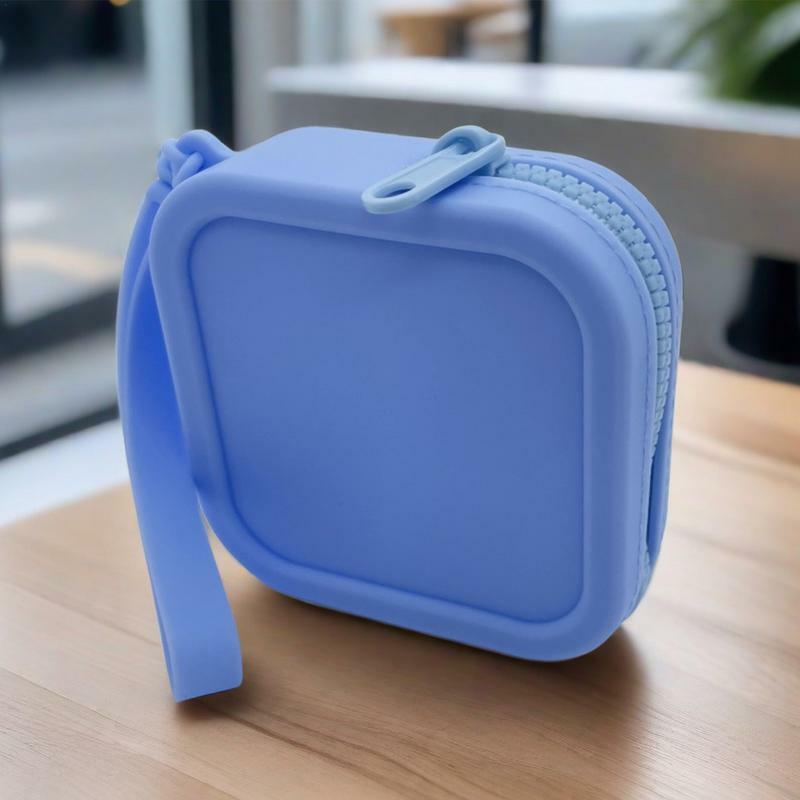 Silicone Square Coin Purse Wallet Card Key Phone Bag Pouch Change Storage Purse For Kids Adults