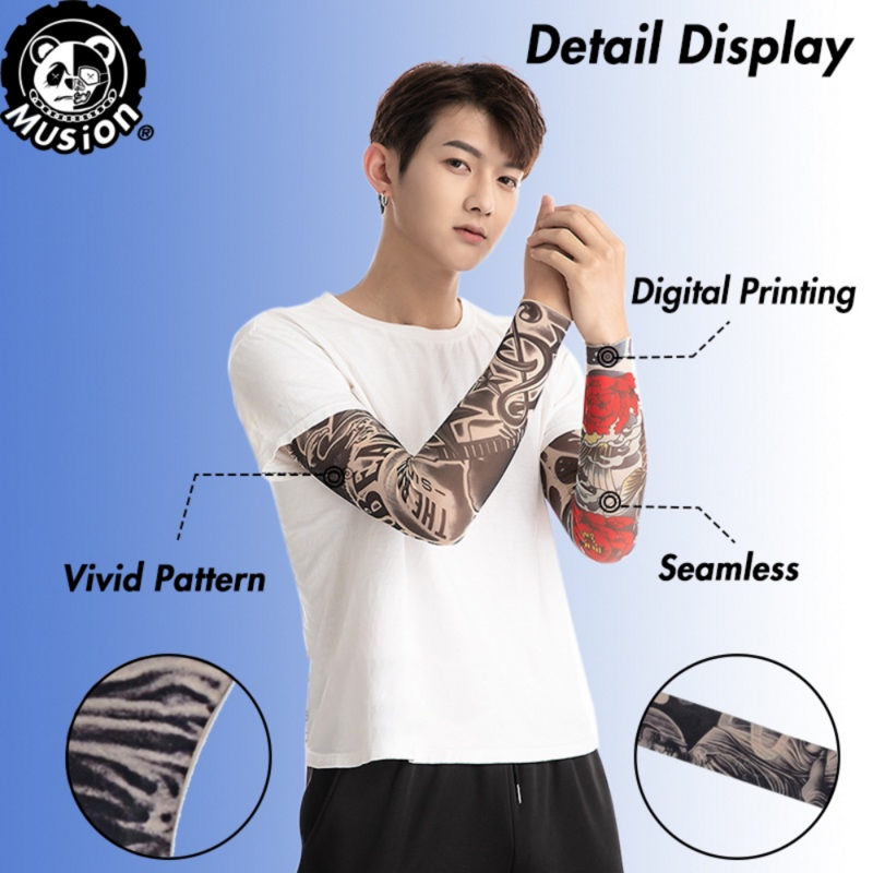 Anti UV / Dust Arm Tattoo Sleeves Hand Sock for Fishing Motorcycle Bicycle Outdoor Sport Unisex 01