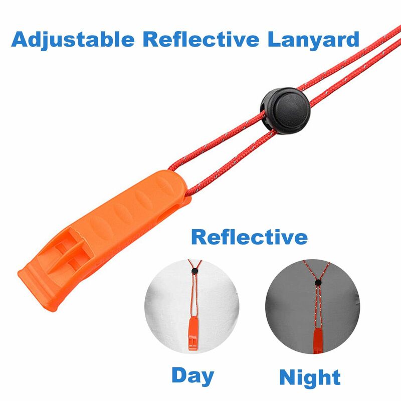 Veiligheid Survival Fluitjes Met Verstelbare Reflecterende Lanyard Emergency Plastic Fluitje Marine Fluitje