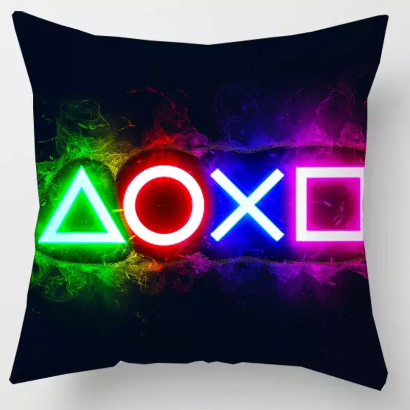 Home Decor TV Game Fan Style Square Pillowcase Cushion Cover Anime New Design Gamer Grip Printed  45x45 Gift for Kids