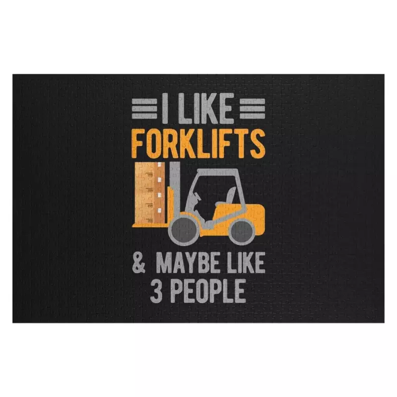 Funny Forklift Jigsaw Puzzle Custom Gift Custom Gifts Puzzle