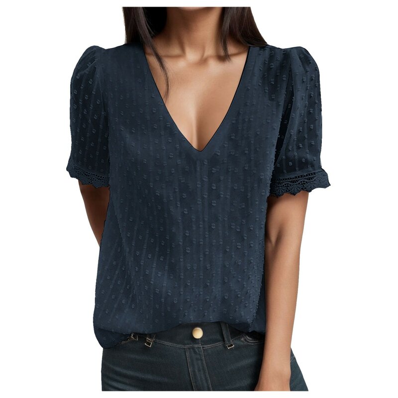 Camicetta da donna Vintage maglietta a maniche corte maglietta Casual da esterno Streetwear Y2k abbigliamento elegante maglietta donna camicetta 2024