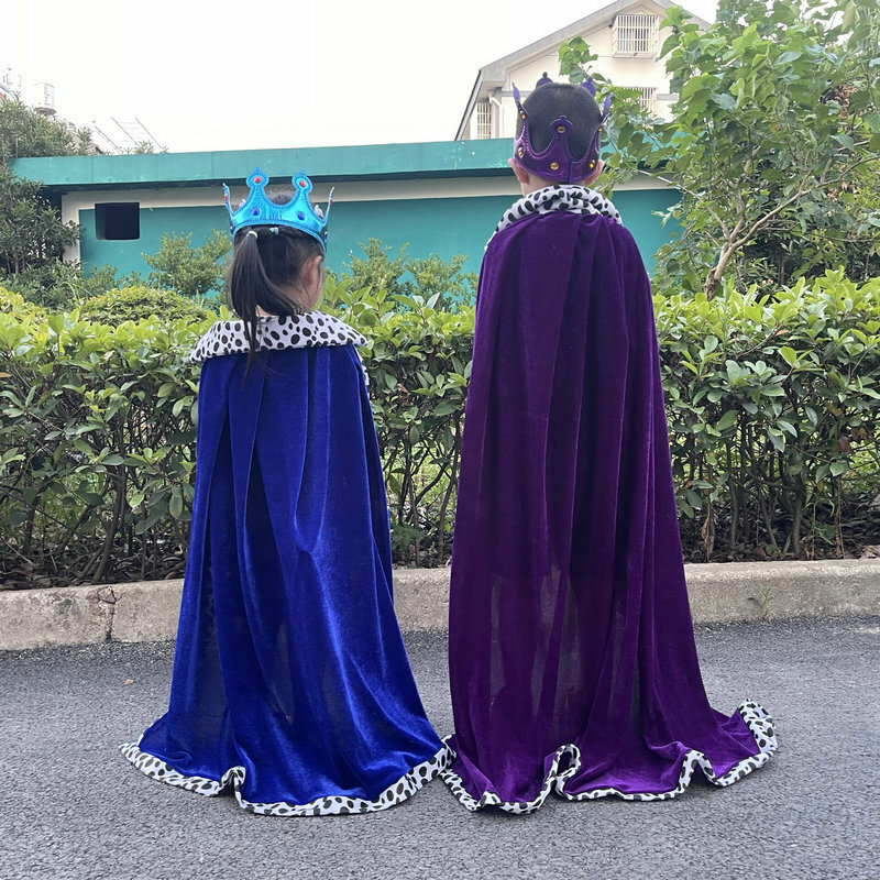 Накидка King для детей и взрослых, накидка принцессы принца, детское праздничное бальное платье для представлений, реквизит для косплея