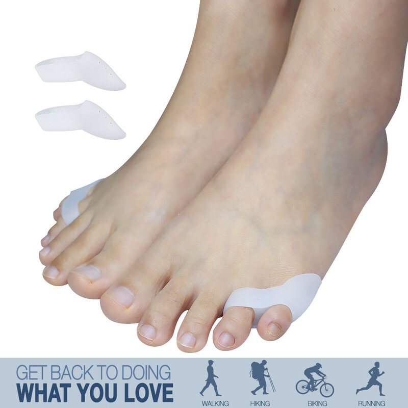 Pexmen เจลแยกนิ้วก้อยขนาด2/4/10ชิ้นตัวคั่นนิ้วเท้าเล็กๆที่ช่วยปรับนิ้วเท้าให้ถูกต้อง Relief รักษาอาการปวดเท้าสำหรับแคลลัสและแผลพุพอง