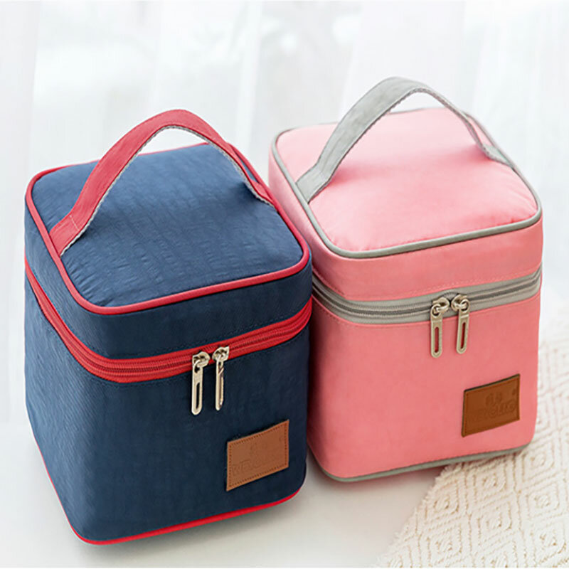 Lunch Bag Insulated Cold Picnic Carry Case Thermal Portable Lunch Box Bento Pouch Lunch Container Food Storage Cooler Bags