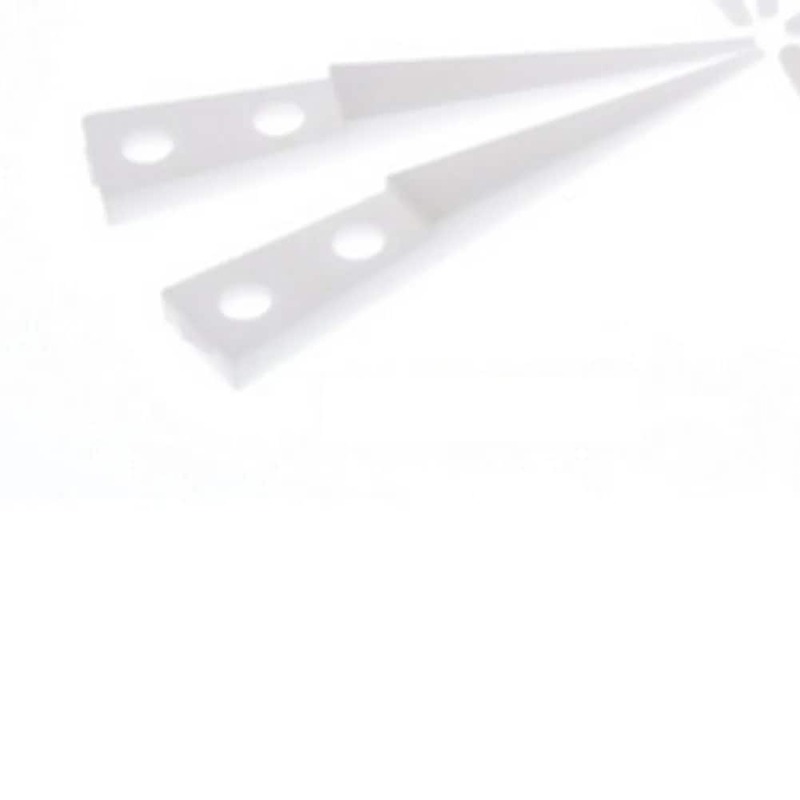 1 Pair Of White Ceramic Tweezers For Industry Straight Elbow Insulated Antistatic Ceramic Tweezers Handle Tools Parts