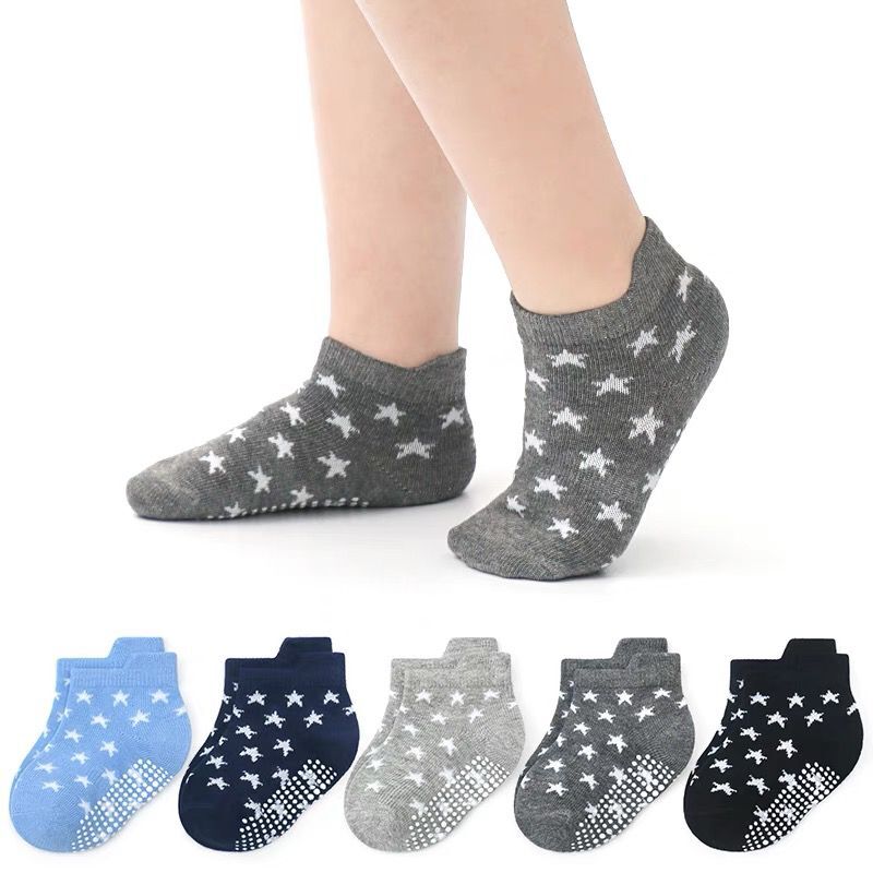 6pair/Lot Baby Girls Boys Anti-slip Socks Unisex  Non Slip Socks Infant Toddler 1-5Years