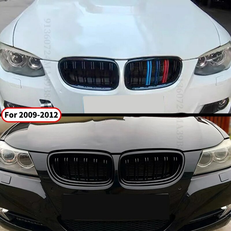 Rejilla delantera de riñón para BMW, accesorio de afinación deportiva para BMW E90, E91, Serie 3, 2005-2012, 325i, 320i, 330i, 335i