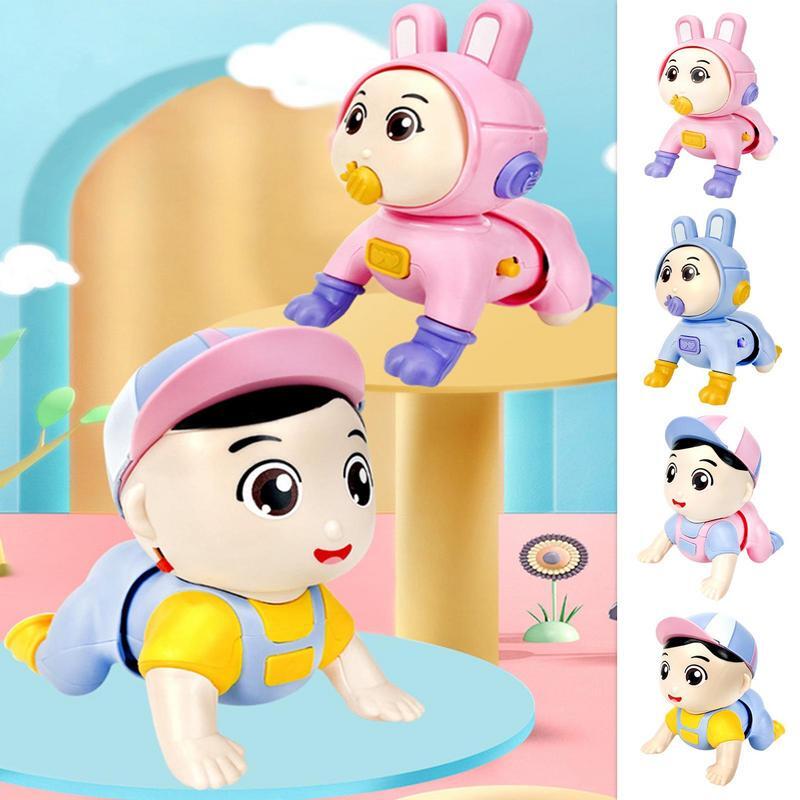 Kriechende Puppe Spielzeug Miniaturen niedlich klettern Kinder Puppe Simulator Figur kriechen Baby Modell Fee Garten Ornamente Action figuren