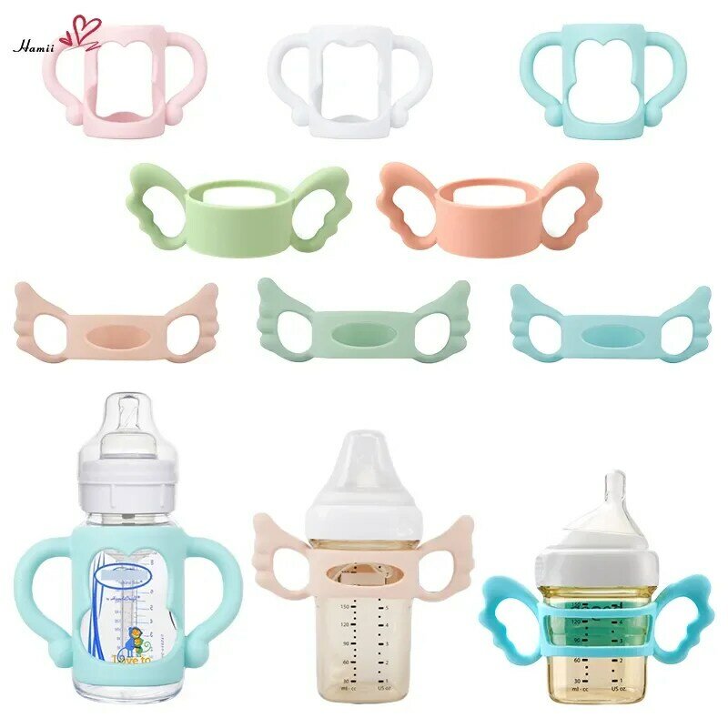 赤ちゃん用シリコンハンドル,ワイドハンドルボトル,牛乳瓶,耐熱性,母乳育児アクセサリー,新品
