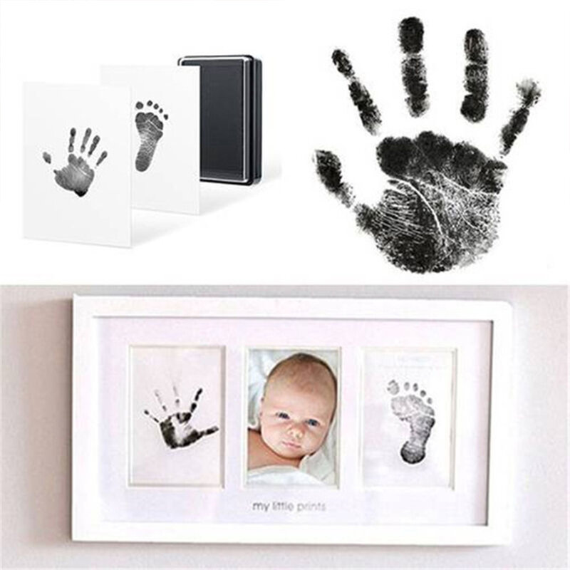 Environmental-friendly Baby Care Non-Toxic Baby Handprint Impressão Kit Baby Souvenirs Casting Newborn Footprint inkpad
