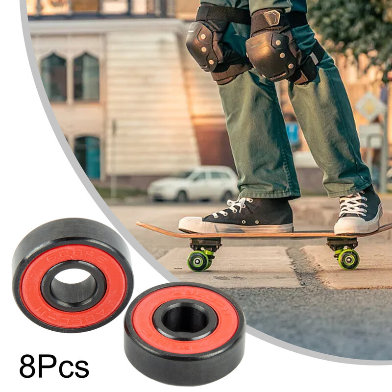 Hybrid Ceramic Ball And Roller Ceramic Ball And Roller Skateboard Bearings Ceramic Bearings Double Side Dust Cover