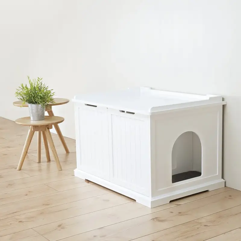 Мебель для домашних животных в современном дизайне, деревянный домик для домашних животных, большой контейнер для кошачьего туалета
