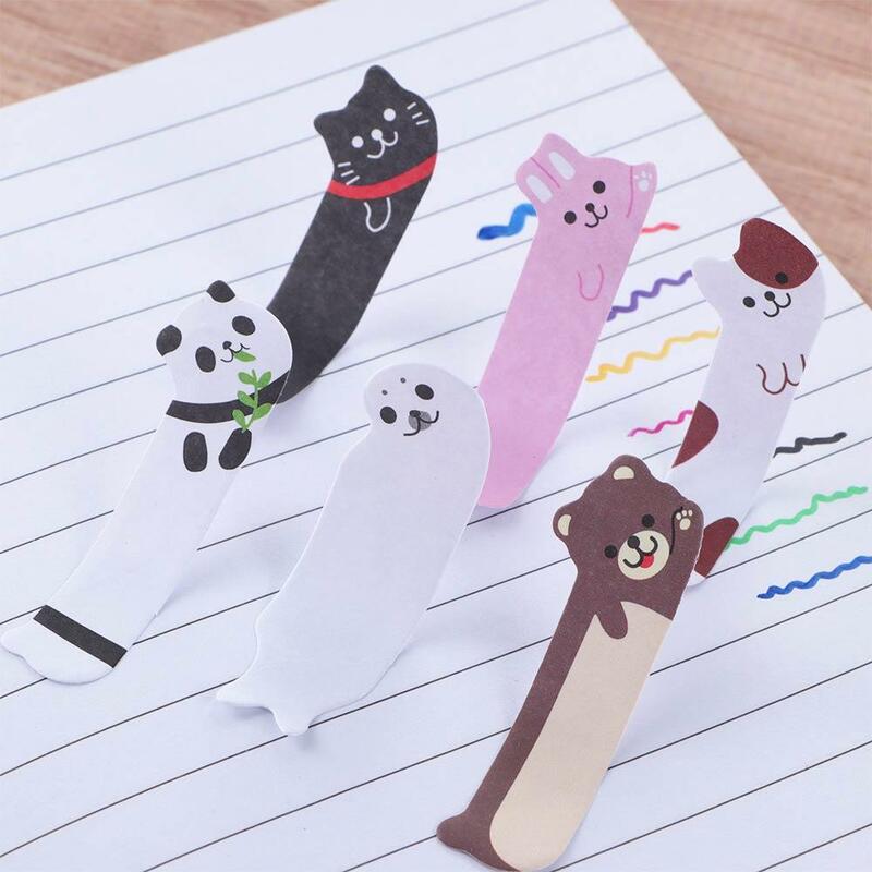 Criativo Scrapbooking Planejador Adesivos, Animais Dos Desenhos Animados Adesivos De Papel, Marcadores Memo Pad, Gato, Panda Sticky Notes, Material Escolar