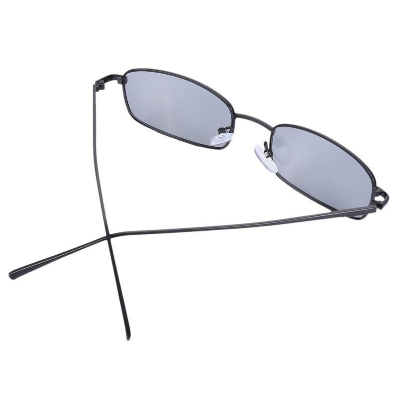 Gafas de sol rectangulares para hombre y mujer, lentes de sol Vintage, pequeñas, Retro, color negro y gris, S8004
