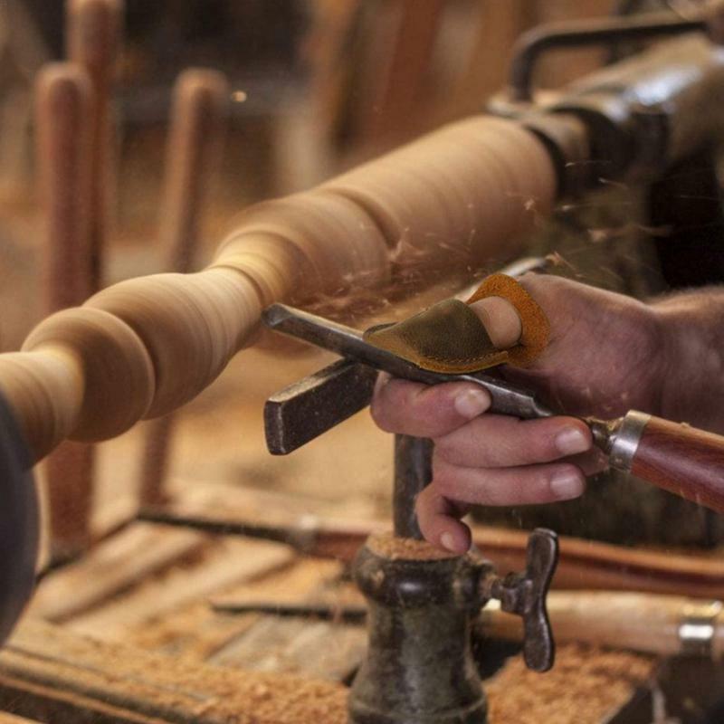 Leder Daumens chutz Holz schnitzwerk zeuge Finger abdeckungen Schnitz zubehör für Schnitz werkzeuge hand gefertigter Tischler, der Holz bearbeitet