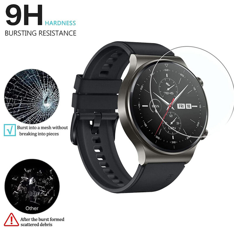 5Pcs กระจกนิรภัยป้องกันหน้าจอสำหรับ Huawei Watch GT 3 GT 3 Pro GT 2 GT2 Pro GT Runner นาฬิกาใสฟิล์มสำหรับ Huawei นาฬิกา GT3