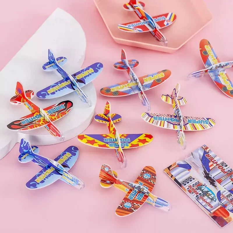 طائرات شراعية طائرة صغيرة تحلق باليد ، لعبة طائرة رغوية ، ألعاب للأطفال ، هدايا حفلة عيد الميلاد ، استحمام الطفل ، هدية ذاتية الصنع ، 10 حشو