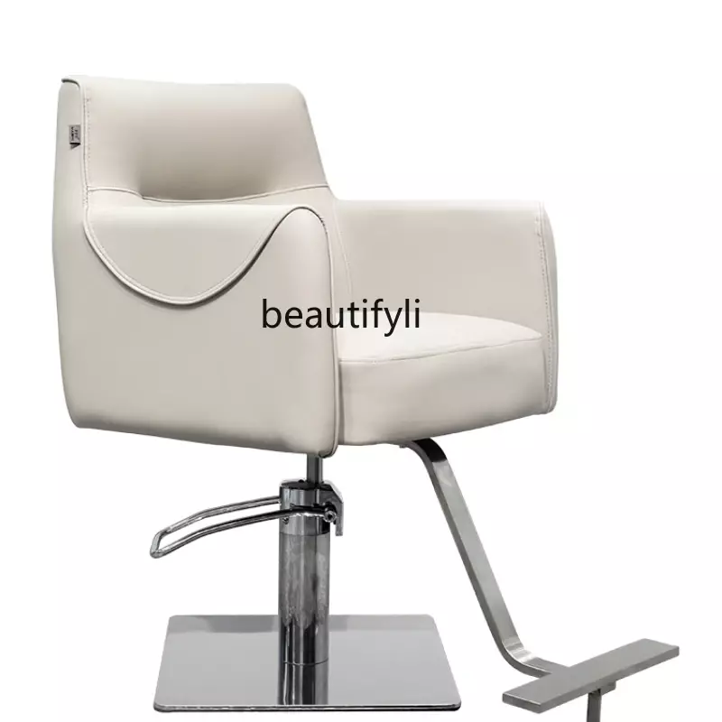 Modern Barber Shop Chair for Hair Salon High-End Hair Cutting Stool Hair Salon Lifting Hot Dyeing Chair Simple Seat