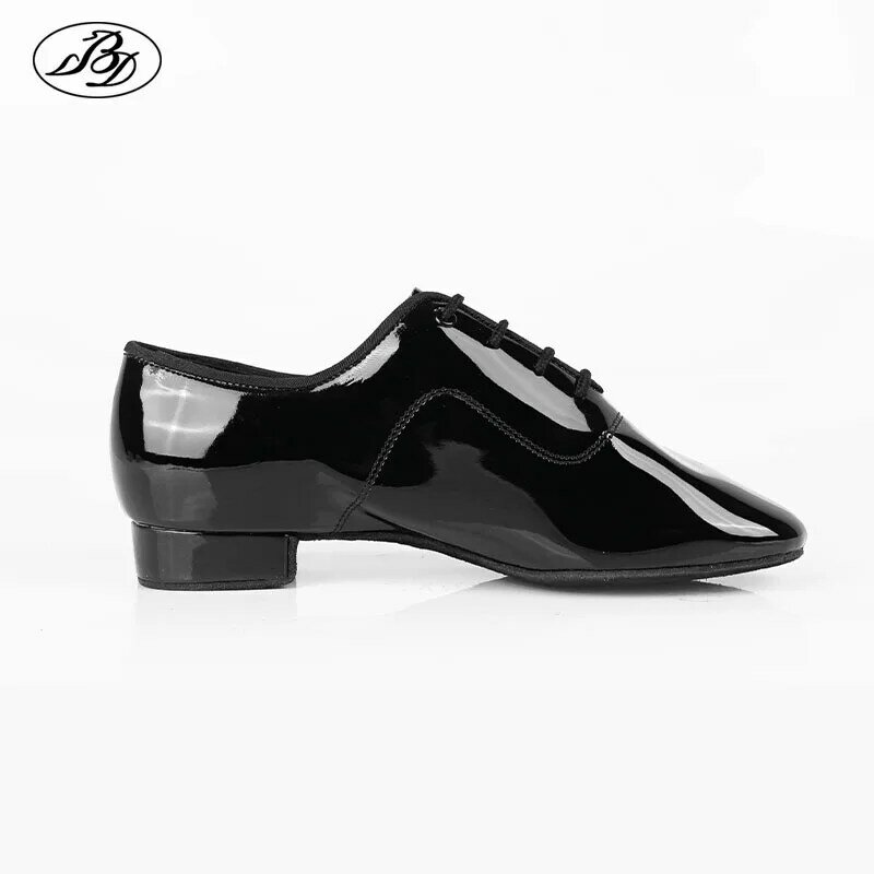 ชายมาตรฐานรองเท้าBD702 สีดำตรงเต้นรำรองเท้าDancesportรองเท้าบอลรูมเต้นรำรองเท้าWaltz Tango Foxtrot Quickstep