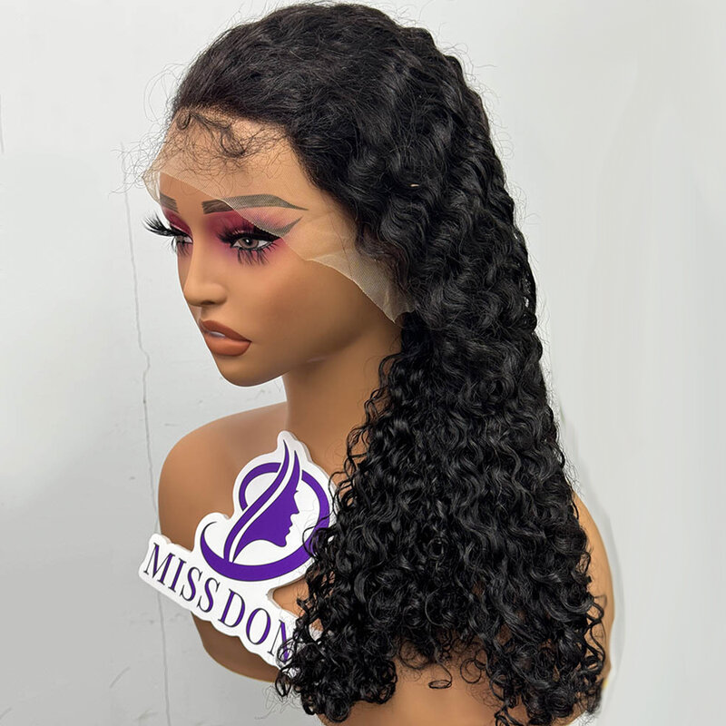 MissDona 12A Double Drawn 250%13x4 Lace Frontal Hair Wig Burmese Curl Human Hair Wigs Natural Color Curly Hair Wig Remy Hair Wig