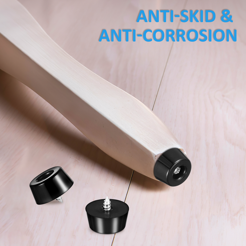 Rubber Feet for Cutting Board with Stainless Steel Screws Non Slip Rubber Bumper Feet for Other Furniture