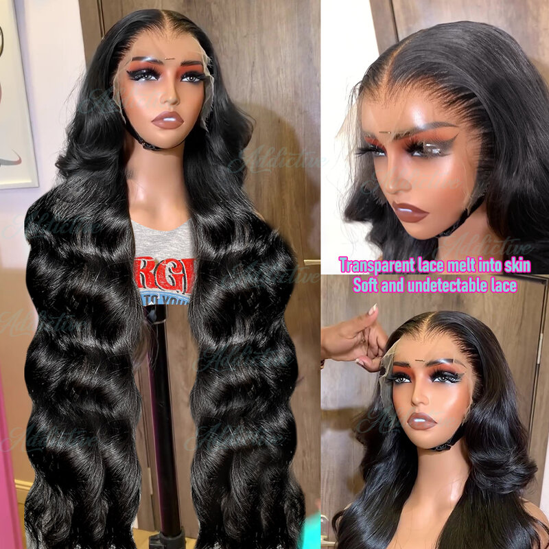 30 40 Inch Body Wave 13x6 HD Transparent Lace Front Human Hair Wigs Brazilian Remy Water Wave 13x4 Lace Frontal Wig For Women