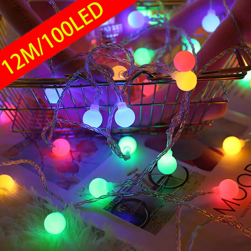 Guirnalda de luces Led para decoración del hogar, guirnalda de luces LED de 3m, 6m, 10m y 12m con USB y batería para Navidad y Año Nuevo