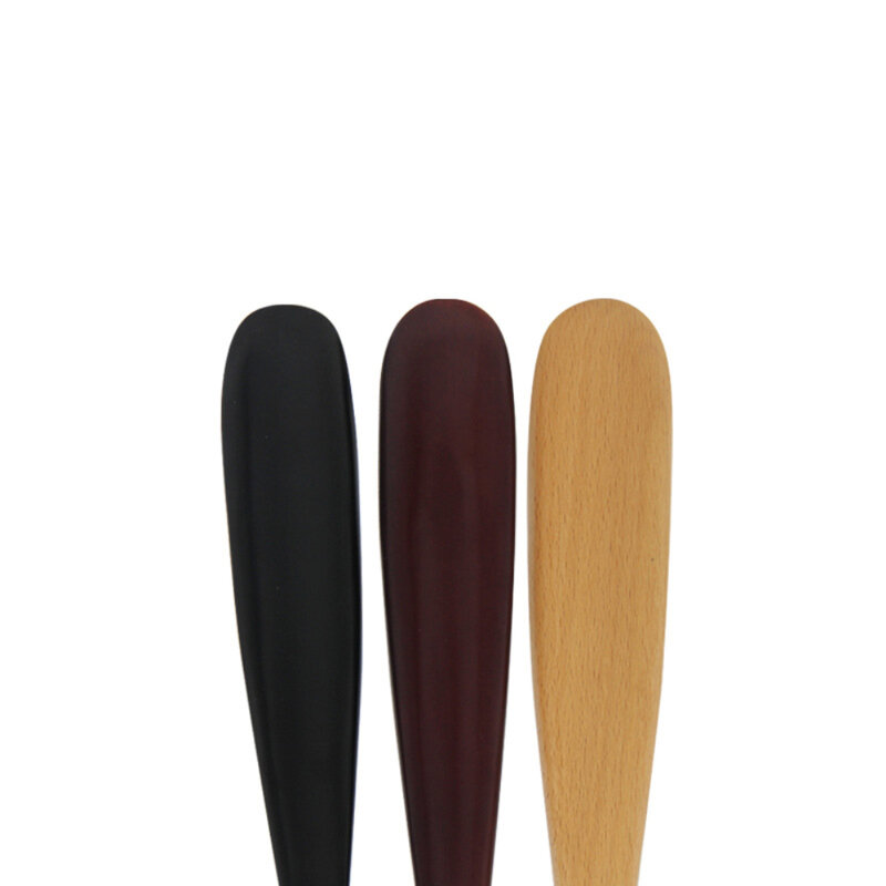 1pc Solid Wood Shoehorn Long Handle Professional Shoe Horn Unisex Portable Handle Shoe Lifter Shoe Puller Accessories