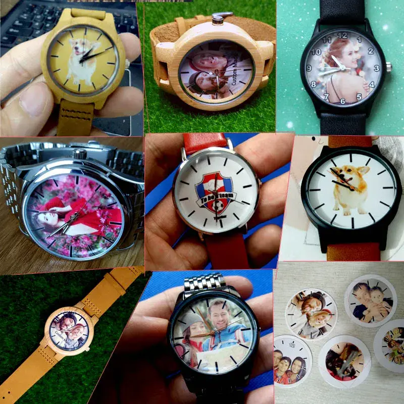 럭셔리 라인석 남성용 쿼츠 시계 디자인, 사진 로고, 사용자 정의 다이얼, 그림 맞춤형 시계, 로즈 골드 컬러, DIY 시계