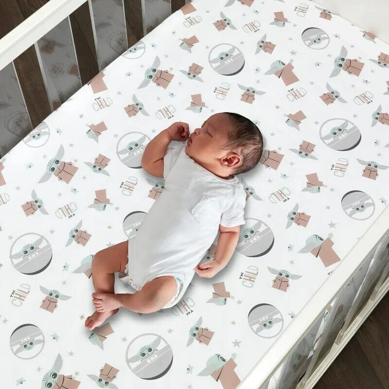 Agnelli ed edera il bambino Baby Yoda Nursery Set di biancheria da letto per culla in 3 pezzi