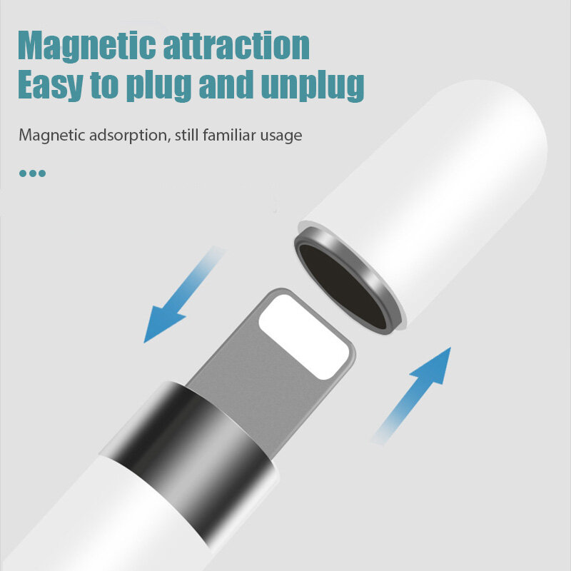 Diskon besar tutup pengganti magnetis/kompatibel dengan ujung pensil Apple/adaptor pengisi daya untuk Apple Pencil generasi pertama