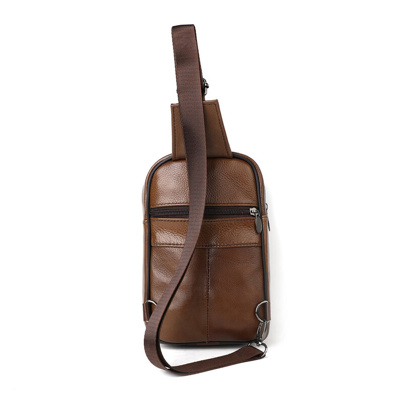 Нагрудная сумка для мужчин, креативная модная уличная сумочка из воловьей кожи, повседневный кожаный Ретро саквояж на плечо