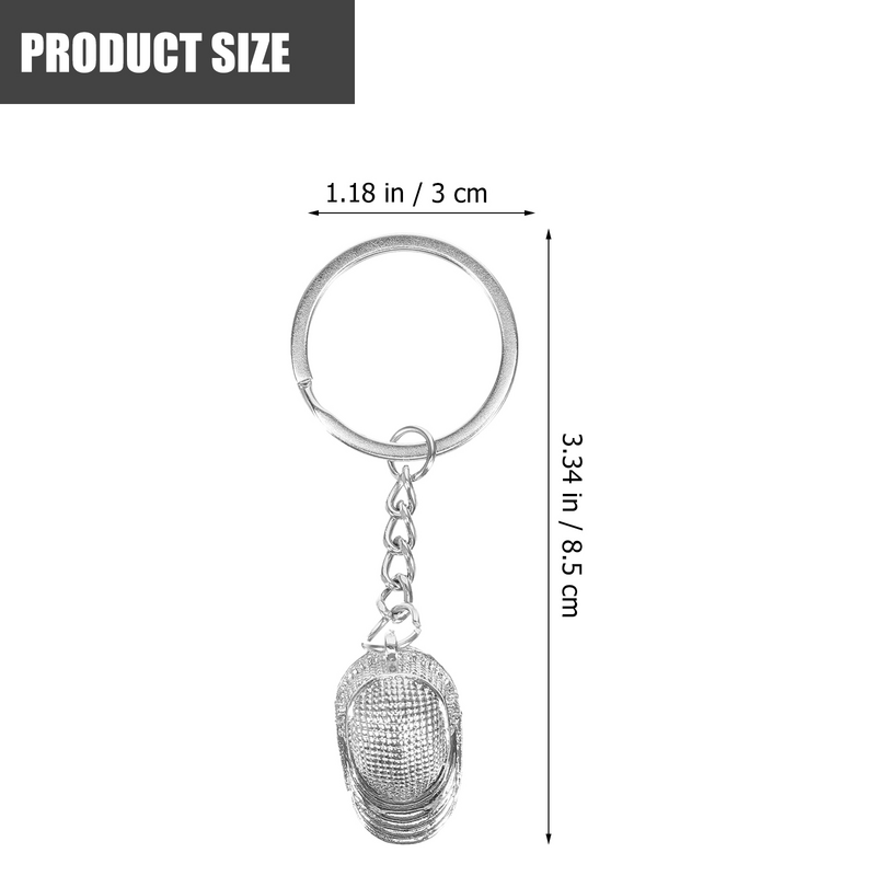 Fencing Key Chain Bag Key Chain Decorative Fencing Key Chain Sport Metal Exquisite Backpack Keyring Souvenir Fencing Key Chain